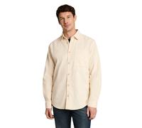 Langarmhemd TOM TAILOR, Herren, Gr. L, N-Gr, gardenia weiß, Cord, Obermaterial: 100% Baumwolle, unifarben, regular fit hüftbedeckend, Rundhals, Hemden, aus weichem Cord / Knopfleiste (69513859-L) gard