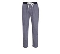 TOM TAILOR Herren Lange-Hose, Schlafhose, Pyjama-Hose - Baumwolle, blau, kariert, mit Eingriff (52, blau-mittel-Karo)