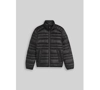 TOM TAILOR Herren Lightweight Steppjacke mit Stehkragen, schwarz, Uni, Gr. L