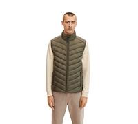 TOM TAILOR Herren Lightweight Stepptweste 1031473, 10415 - Dusty Olive Green, S