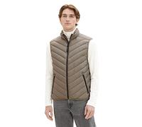 TOM TAILOR Herren Lightweight Steppweste mit Stehkragen aus recyceltem Polyester