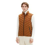 TOM TAILOR Herren Lightweight Steppweste mit Stehkragen aus recyceltem Polyester