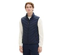 TOM TAILOR Herren Lightweight Steppweste mit Stehkragen aus recyceltem Polyester
