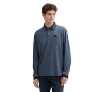 TOM TAILOR Herren Longsleeve Piqué Poloshirt, 10668 - Sky Captain Blue, XL