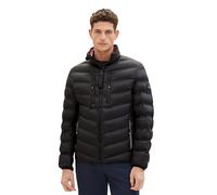 TOM TAILOR Herren Modern Hybrid Steppjacke mit abnehmbarer Kapuze, 29999 - Black, S