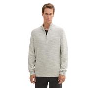 TOM TAILOR Herren Multicolor Troyer Pullover mit Wollanteil, 36936 - Offwhite Spacedye, L