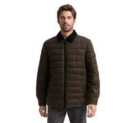 TOM TAILOR Herren 1048277 Overshirt mit Coating, 38836-Dark Brown Melange, L