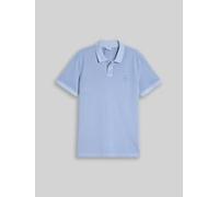 Poloshirt TOM TAILOR, Herren, Gr. 3XL, blau (pale blau), Piqué, Obermaterial: 100% Baumwolle, unifarben, normal hüftbedeckend, Rundhals, abgesteppte Kante, Shirts, Sommershirt mit kleinem Logo-Print (