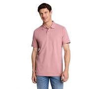 Poloshirt TOM TAILOR, Herren, Gr. L, rosa (dusty rose), Single Jersey, Obermaterial: 60% Baumwolle, 40% Polyester, unifarben, regular fit hüftbedeckend, Rundhals, abgesteppte Kante, Shirts, Poloshirt