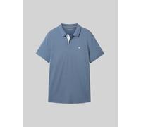 Tom Tailor Regular Fit Poloshirt aus Baumwoll-Viskose-Mix in Mittelgrau, Größe M