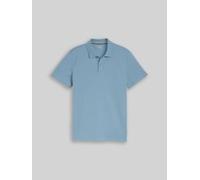 TOM TAILOR Herren Piqué Poloshirt mit Logo-Stickerei, blau, Uni, Gr. XXXL