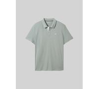 TOM TAILOR Herren Piqué Poloshirt mit Logo-Stickerei, grün, Uni, Gr. S