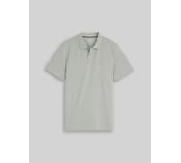 Poloshirt TOM TAILOR, Herren, Gr. XXL, grau (iron mint), Single Jersey, Obermaterial: 60% Baumwolle, 40% Polyester, unifarben, regular fit hüftbedeckend, Rundhals, abgesteppte Kante, Shirts, Poloshirt