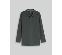 Tom Tailor - Plus Size - Langarm Piqué Poloshirt darkest olive - Gr. - 4XL