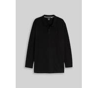 Tom Tailor - Plus Size - Langarm Piqué Poloshirt black - Gr. - 3XL