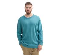 TOM TAILOR Herren Plussize Basic Strickpullover mit Kaschmir,36299 - Bright Teal Melange, 4XL