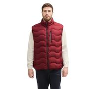 TOM TAILOR Herren Plussize Hybrid Weste mit Kapuze,13721 - Burgundy Dark red, 2XL