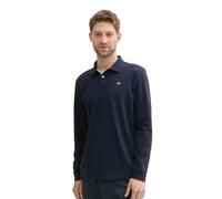 Langarm-Poloshirt TOM TAILOR Gr. M, blau (sky captain blue) Herren Shirts (32875637-M) sky captain blue
