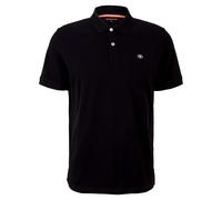 TOM TAILOR Herren Poloshirt, Knopfleiste - Basic Polo With Contrast, Regular Fit, Baumwolle Schwarz / 3XL XXXL Schwarz