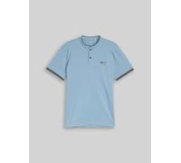 TOM TAILOR Herren Poloshirt mit Stehkragen, blau, Uni, Gr. XXL