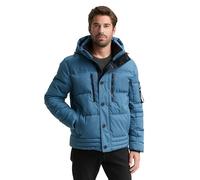 Steppjacke TOM TAILOR, Herren, Gr. S, real teal blau, Obermaterial: 100% Polyester. Futter: 100% Polyester, unifarben, regular fit taillenbedeckt, elastischer Bund, Jacken, mit Kapuze (59222750-S) rea