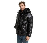 Steppjacke TOM TAILOR, Damen, Gr. L, shiny schwarz, Obermaterial: 100% Polyester. Futter: 100% Polyester, unifarben, regular fit taillenbedeckt, elastischer Bund, Jacken Steppjacke, mit Kapuze (699458