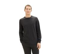 Tom Tailor BASIC CREWNECK M Black Grey Melange 10617 (839267) Grau M