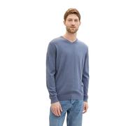 Tom Tailor 1038427 Basic Knit Pullover Mit V-ausschnitt S Vintage Indigo Blue Melange