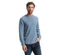 Tom Tailor Regular Fit Strickpullover aus reiner Baumwolle in Hellblau, Größe M