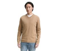 Tom Tailor BASIC V-NECK KNIT M Hazel Brown Melange 31089 (899410) Braun M