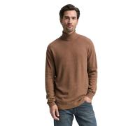 Tom Tailor Herren Rollkragenpullover mit Kaschmir-Anteil dark taupe melange Größe XXL