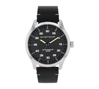 Tom Tailor Armbanduhr mit Lederband für Herren, schwarz, wasserdichte 5 bar, Geschenkidee, kommt in Uhren Geschenkbox, 2100530