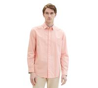 TOM TAILOR Herren Regular Fit Basic Hemd mit Streifen, 35192 - Hazy Coral Rose Stripe, L