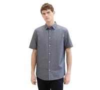 TOM TAILOR Herren Regular Fit Basic Hemd, navy chambray, M