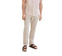 TOM TAILOR Herren Regular Fit Chino Leinen Hose, 31235 - Caramel Beige Chambray, 28/32