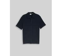 TOM TAILOR Herren Regular Fit Hemd aus Jersey, blau, Uni, Gr. M