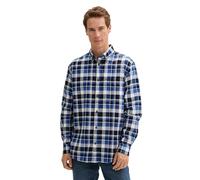 TOM TAILOR Herren Regular Fit Hemd im Karomuster, 36708 - Blue White Check, L