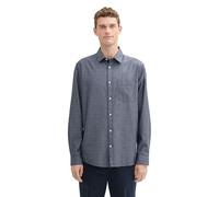 Tom Tailor - Regular Fit Hemd mit Struktur navy diagonal structure - Gr. - M