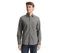 Tom Tailor - Regular Fit Hemd mit Karomuster olive navy small check - Gr. - XL