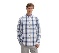 TOM TAILOR Herren Regular Fit Hemd mit Karomuster,35985 - Blue White Big Check, XL