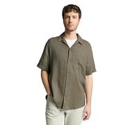 TOM TAILOR Herren Regular Fit Hemd mit Leinen