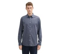 TOM TAILOR Herren Regular Fit Hemd mit Muster, 36667 - Stormy Blue Fade Stripe Design, XXXL