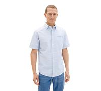 TOM TAILOR Herren Regular Fit Kurzarm-Hemd mit Brusttasche