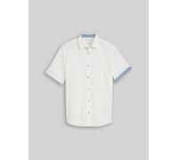 Tom Tailor Kurzarmhemd 1049611 Weiß XXL 55% Leinen 45% Baumwolle Kent-Kragen Regular Fit