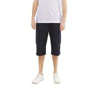 Tom Tailor Regular Fit Caprihose mit Cargotaschen in Marine, Größe 31