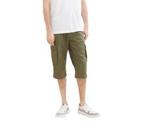Tom Tailor Regular Fit Caprihose mit Cargotaschen in Oliv, Größe 31