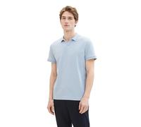 TOM TAILOR Herren Resort Basic Poloshirt mit Struktur, 15159 - Foggy Blue, M