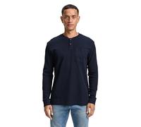 TOM TAILOR Herren RIPP Henley Langarmshirt mit Brusttasche