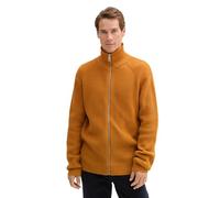 TOM TAILOR Herren RIPP Strickjacke mit Reißverschluss, 10821 - Peanut Butter Brown, XXXL