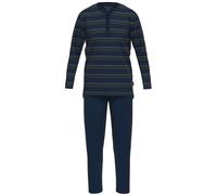 Schlafanzug TOM TAILOR "Pyjama Pyjama lang", Herren, Gr. XL, bunt (dunkelblau, grün), Obermaterial: 100% Baumwolle CO., Homewear-Sets Schlafanzug (10315828-XL) dunkelblau, grün